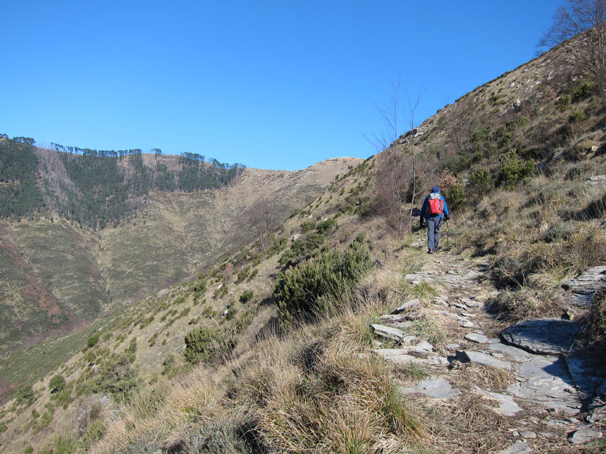 Il tracciato sale sul Monte Castelletti e noi invece lo contorniamo senza toccare la cima