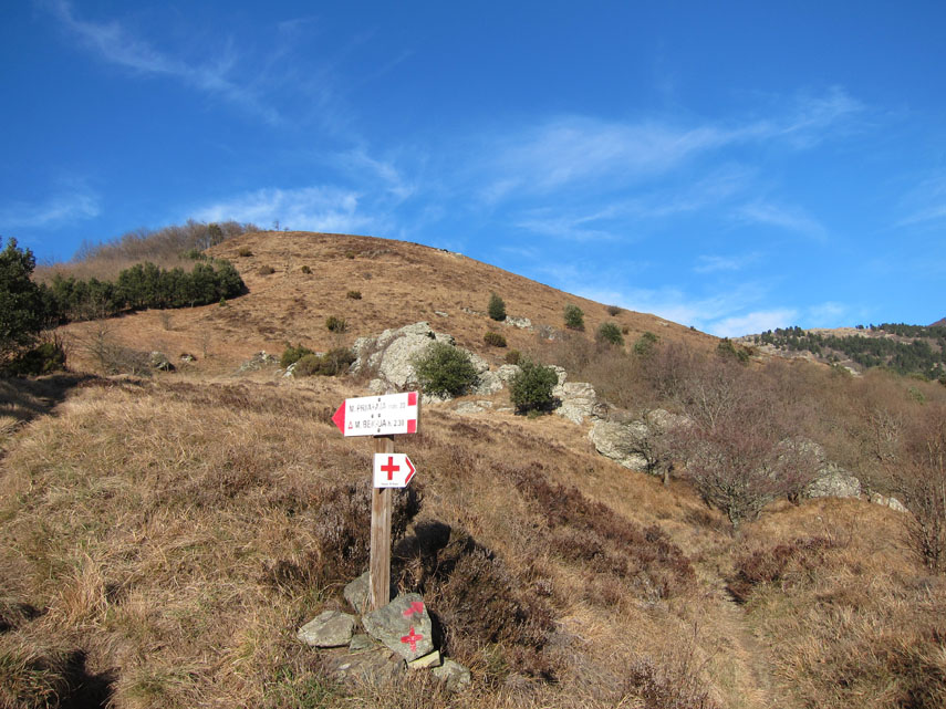 ... un breve ma ripido sentierino consente di raccordarsi con l’itinerario Varazze-Beigua segnato con una croce rossa