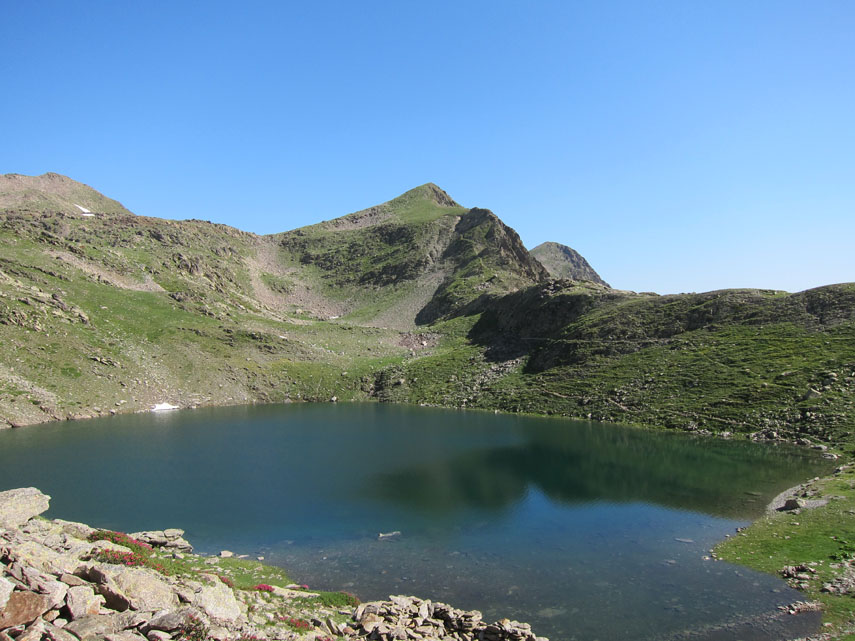... e l’azzurro dei laghi sono pennellate di colore tipiche di tutta la regione delle Alpi Marittime che nei mesi di giugno e di luglio, tra il Tenda e la Maddalena, indossano il loro abito più bello